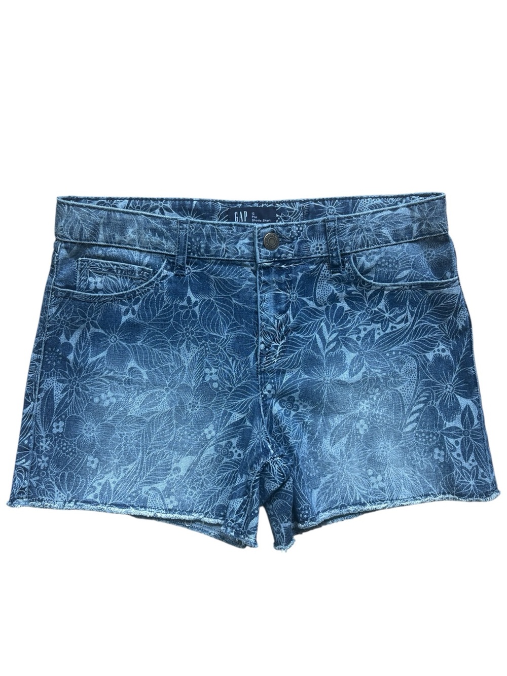 NEW! GAP Kids Girls Floral Denim Shortie Short